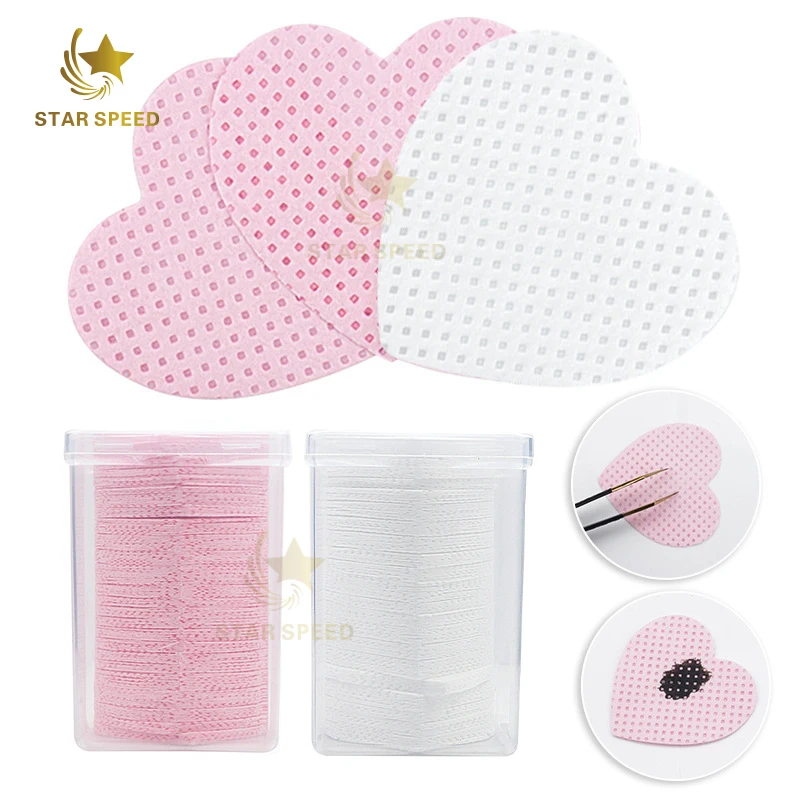 Ready To Ship Heart Glue Cleaning Wipes Eyelash Extension Adhesive Nozzle Wipes
