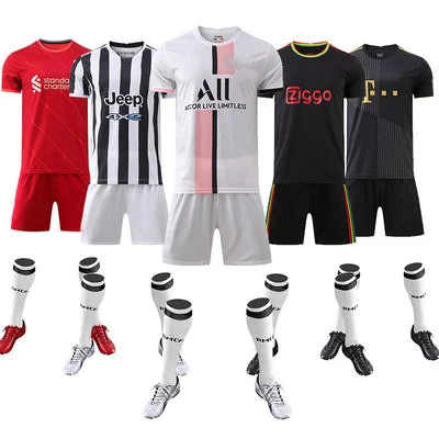 New Season 21/22 UEFA Club Men And Kid Season Customized Football & Soccer Kits Wear Jersey Set
