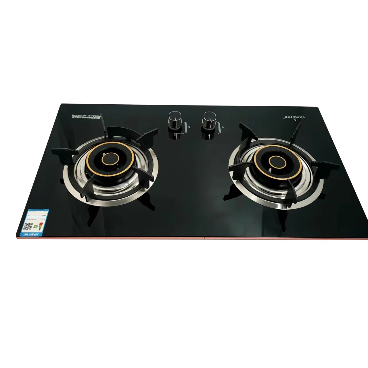 kitchen appliance tempered glass 2 burners double burner built in gas hob gas cooker gas stove