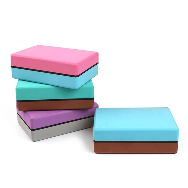 Kid Light Weight Blue Tri Color Yoga Block