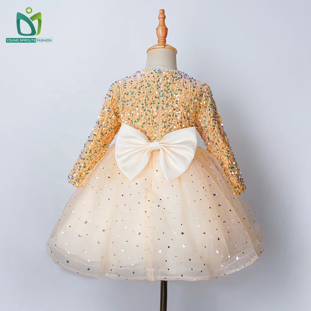 Teenage Girl Yellow Dress Prom Kids Royal Fashion Girls Dresses