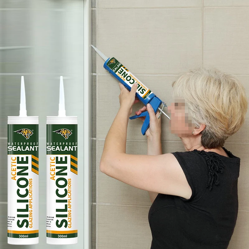 Best Sell glass acetic black waterproof resistant GP silicone sealant manufacturer