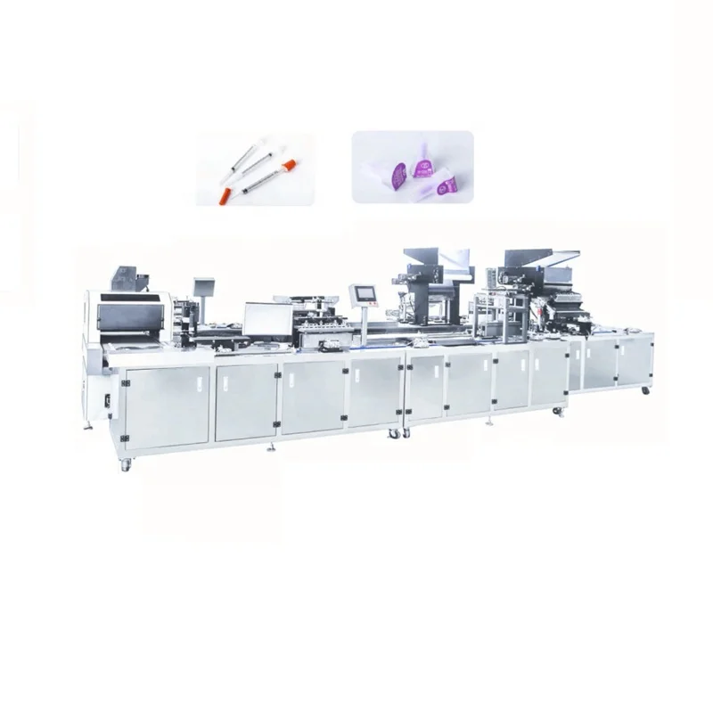 Medical Insulin syringe full automatic assembly machine, pen insulin needle making equipment robotic production lines Y60