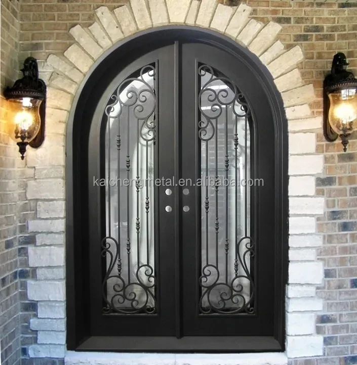 Factory Wholesale  Iron Door Design Catalogue  Main Gate Color Door Iron Gate Design  Arches Iron Doors