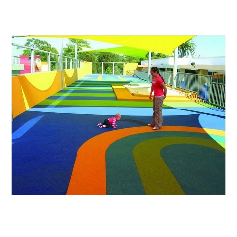 Varieties of EPDM granules for playground surface wetpour mixing with Pu binder