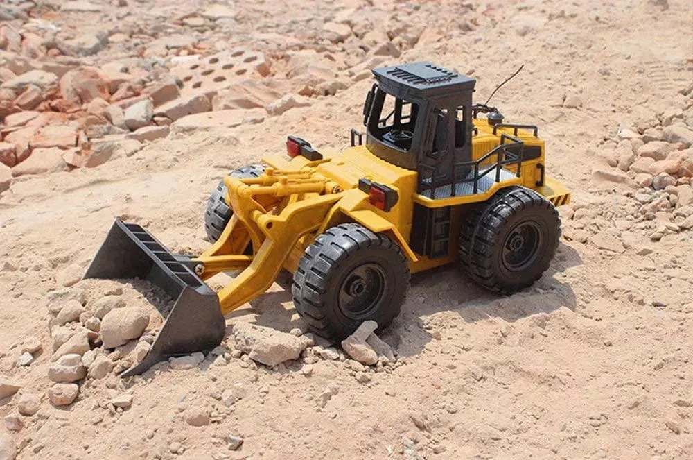 HUINA 1520 Rc Car Excavator Truck 2.4G Radio Controlled Bulldozer Dumper Model Engineering Car Toys For Boys