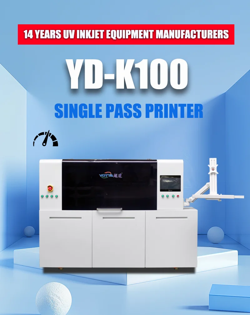 Высокоскоростной Однопроходный цифровой принтер Yotta K100 промышленный упаковка для пищевых продуктов картонная