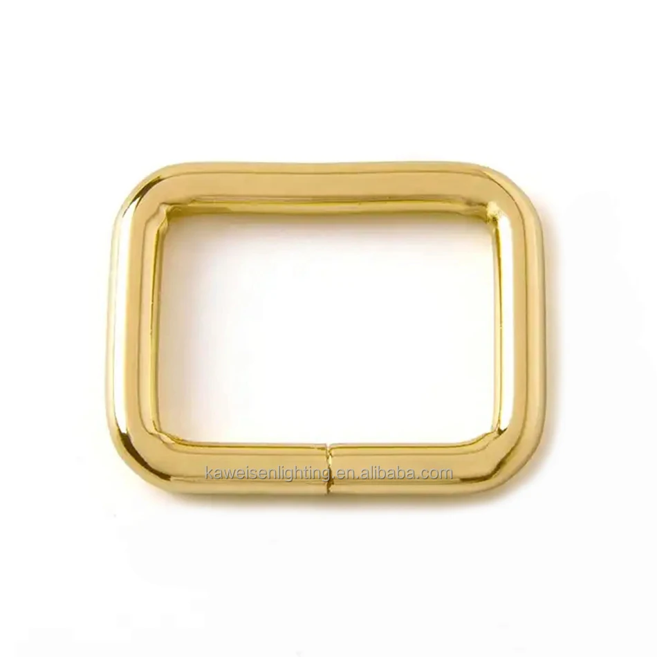 Custom Assorted Colors Adjustable 1 Inch Square Slider Bag Strap Metal Decor Buckle For Webbing Backpack Strap Belt Connector
