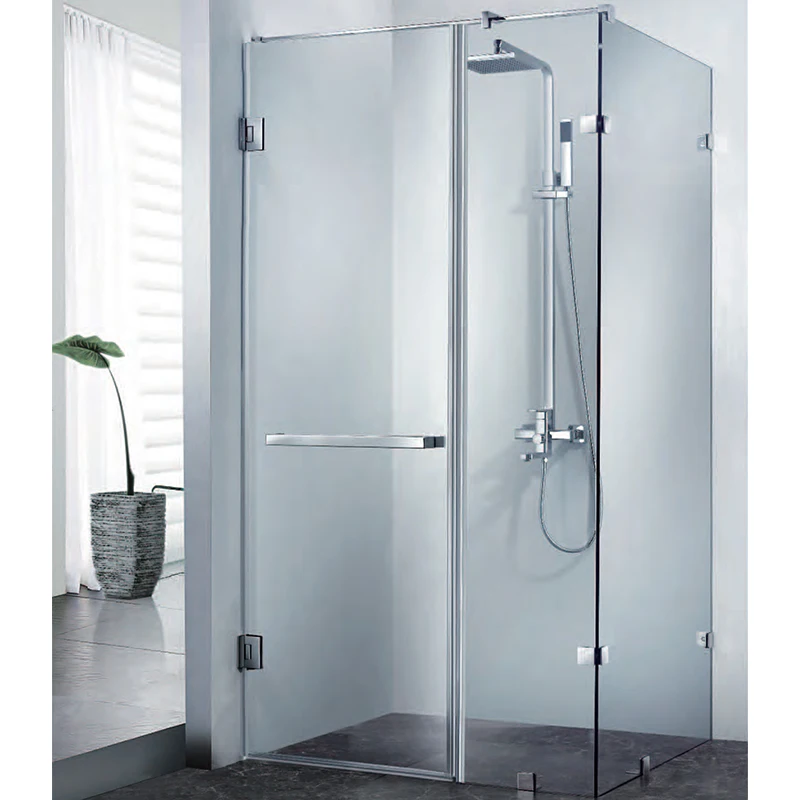 Simple Installation square glass shower rooms and shower enclosure