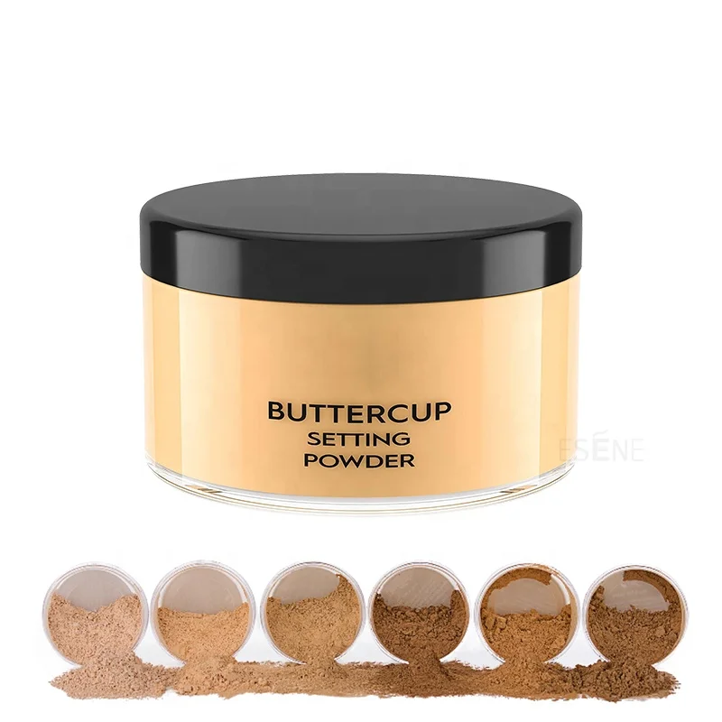 Esene F-LP33 wholesale custom waterproof luxury loose powder private label mineral loose powder puff jar cosmetic make up