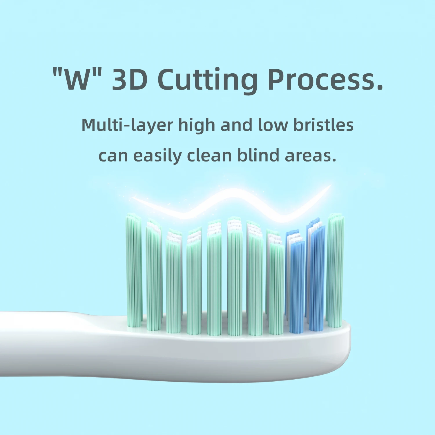 Replacement Brush Heads for CD-01, CD-07, CD-09, Daily Cleaning Type Bristles, Oval Interface, 4 Pack, C65 White