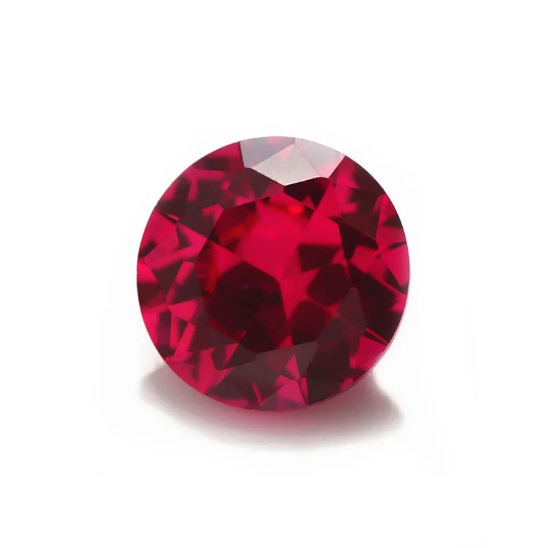 Jinying gems Wholesale price lab creat Ruby 3#5#8# color Round shape 3mm 5mm 6mm Synthetic Ruby Rough Corundum
