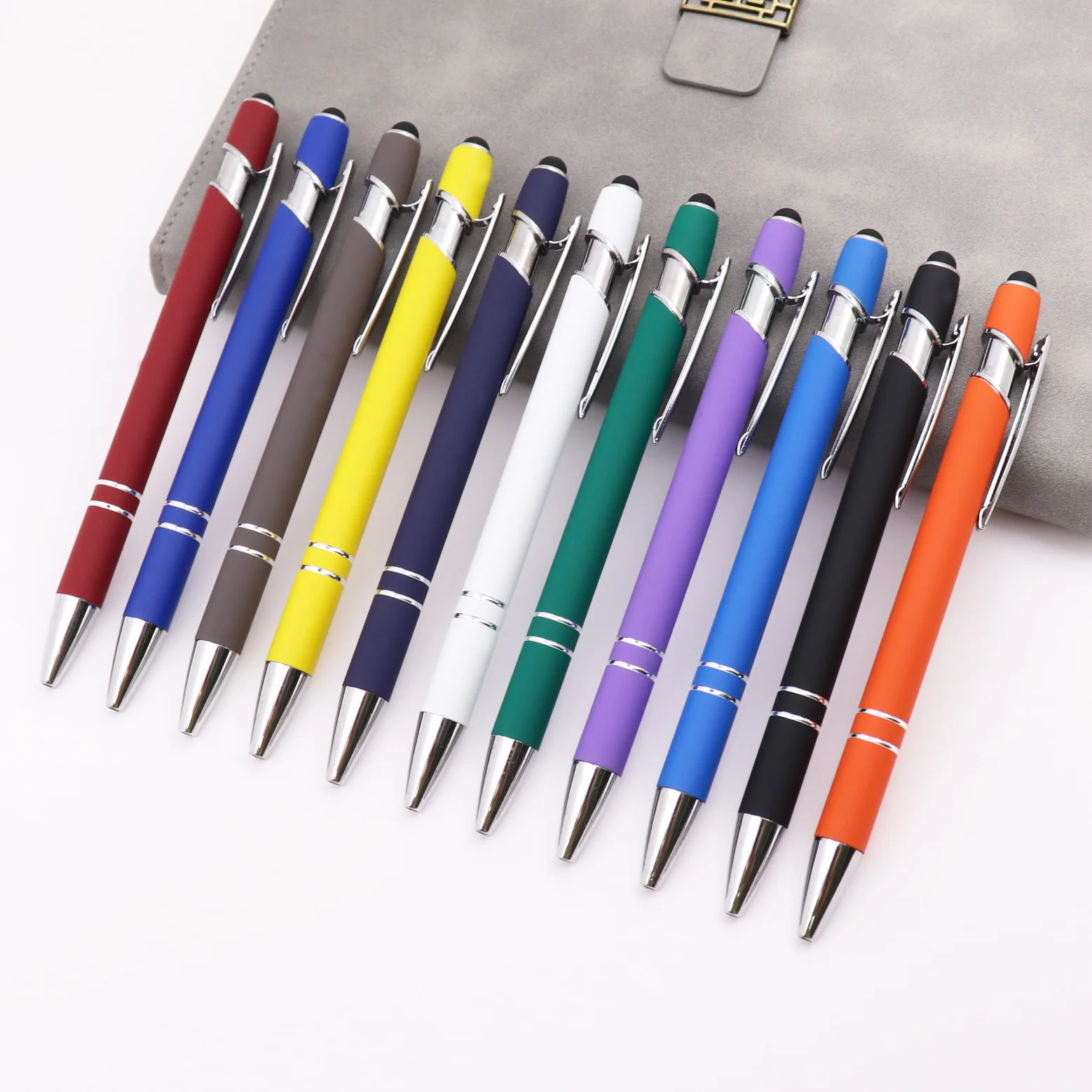 Best Cheap Promotional Metal Biro Touch Screen Ballpoint Pens With Customized Logo Click Pen
