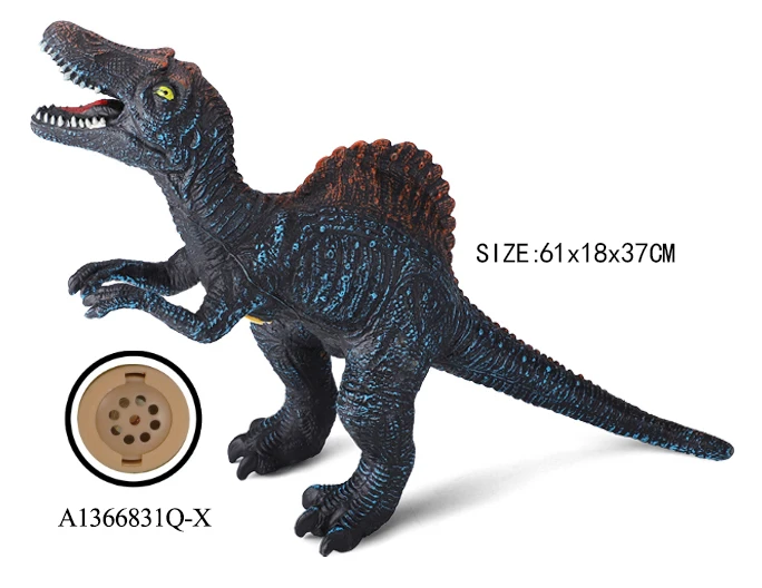 26 Inch theme jumbo dinosaur park gift realistic vinyl animal stuffed plastic kid dinosaur toy with cotton and IC