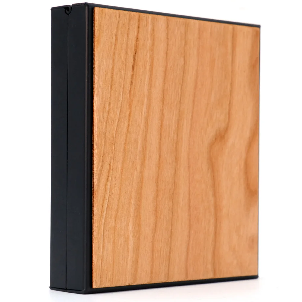 
Factory wholesale New fashion wooden cigarette box holder 20pcs cigarettes square aluminium wood cigarette case 