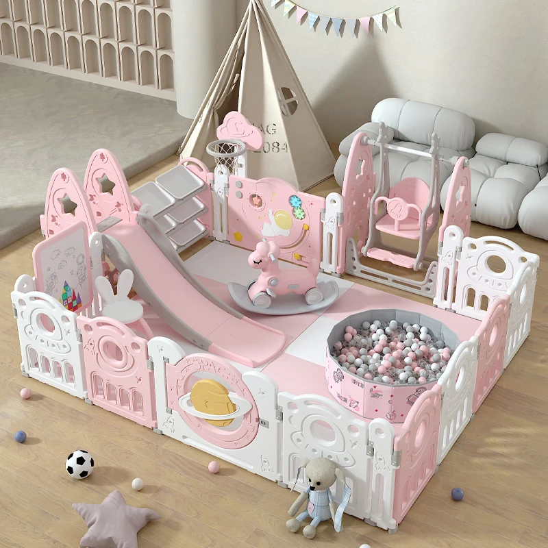Baby Indoor Fence Buildable Panel Playpen for Baby and Toddlers Fence Plastic Baby Playpen