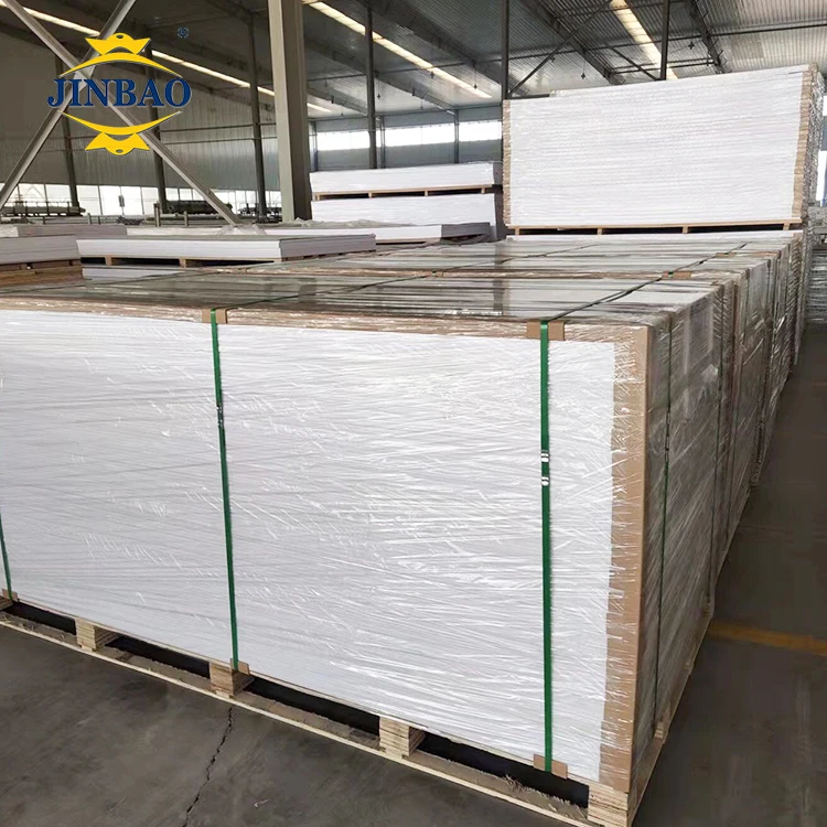 JINBAO manufacturer high density lead free rigid 122*244   white Pattern 5mm pvc foam core sheet for swimming pool