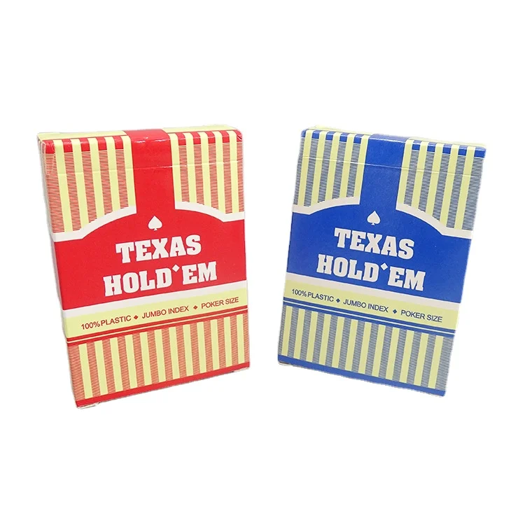 Texas Poker Big Words Version of Playing Cards Waterproof Plastic Poker Table Game Playing Cards