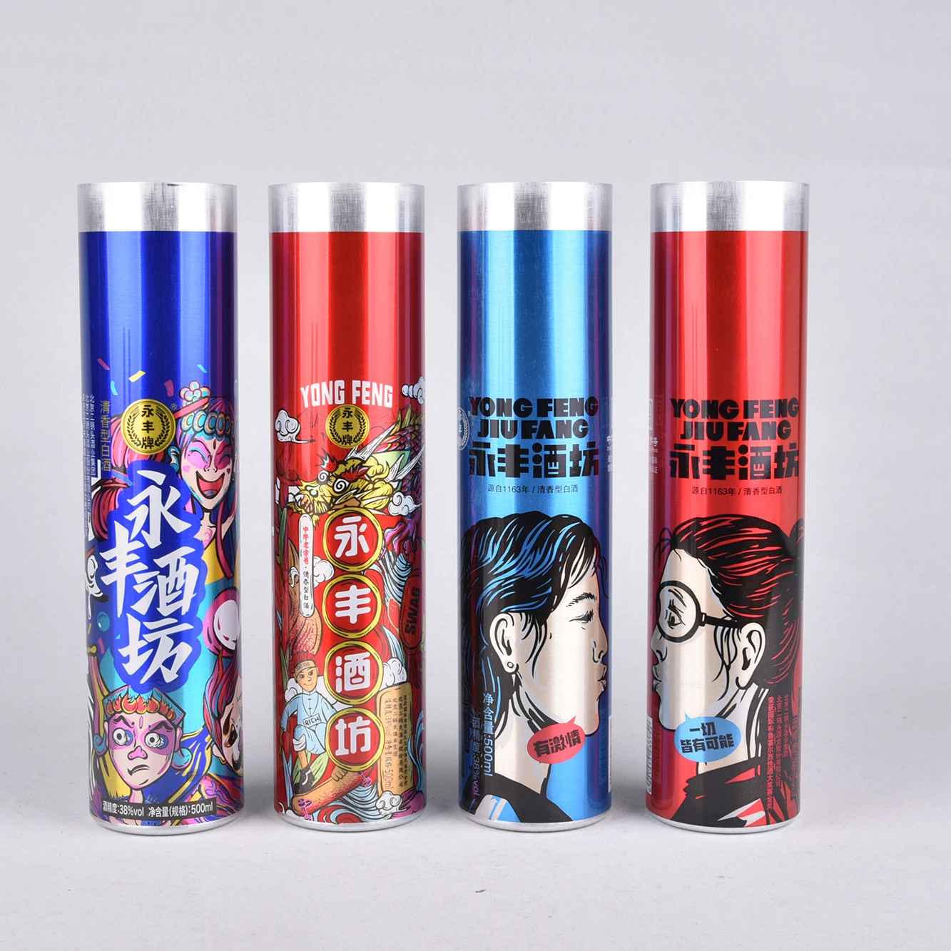 350-1000ml Factory Direct Sell Aluminum Bottles for Flavored Water Liquor Beverage Aluminum Wine Bottle wholesale