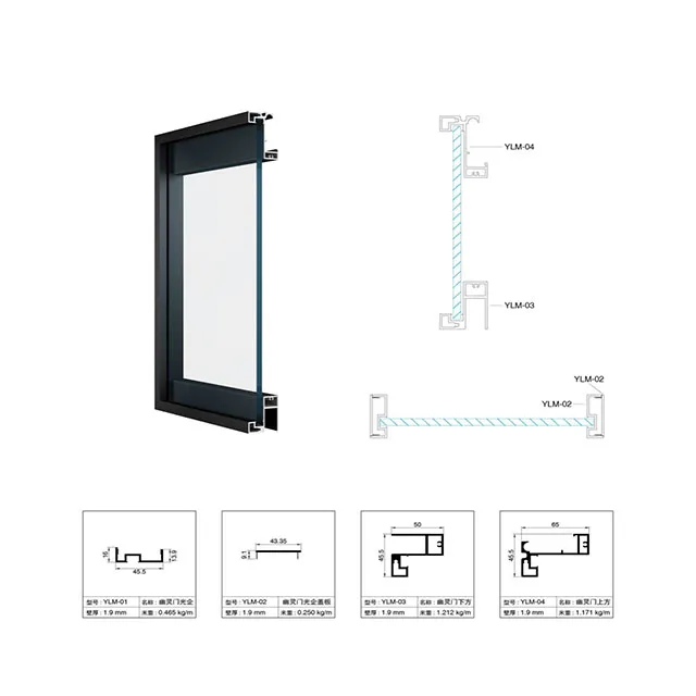 Factory Directly Supply Anodized Partition Aluminum Profiles Aluminum Office Partition