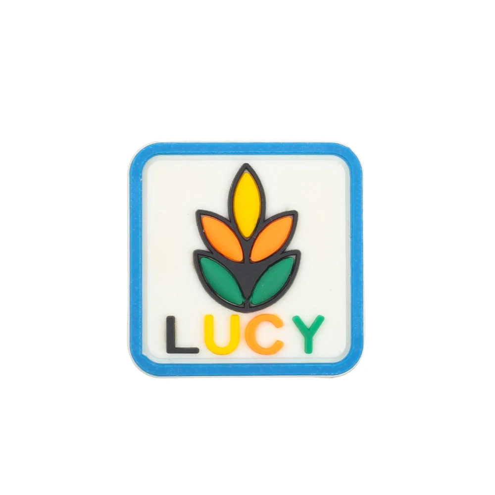 Wholesale Injection Badge Maker Design Custom Embossed 3d Music Club Logo Rubber Pvc Label Patches for Hat