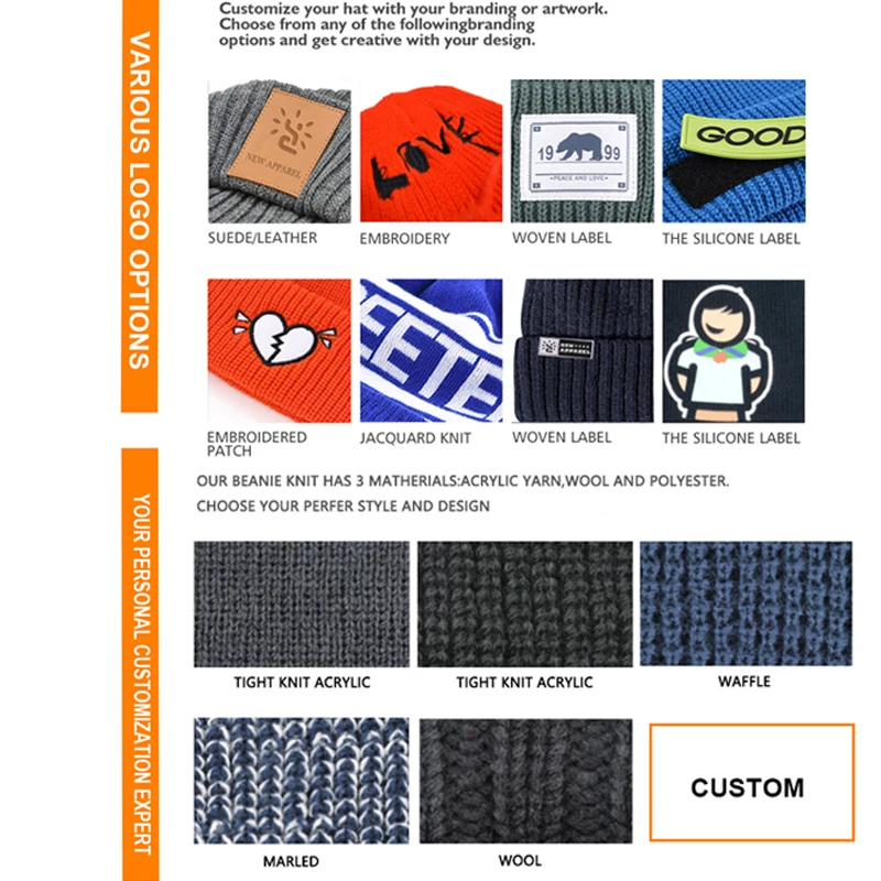 wholesale custom Kids Winter Hats for Newborn Boys Crochet Bonnet Toddler Girl Cap Children kids earflap beanies  Warmer Hat