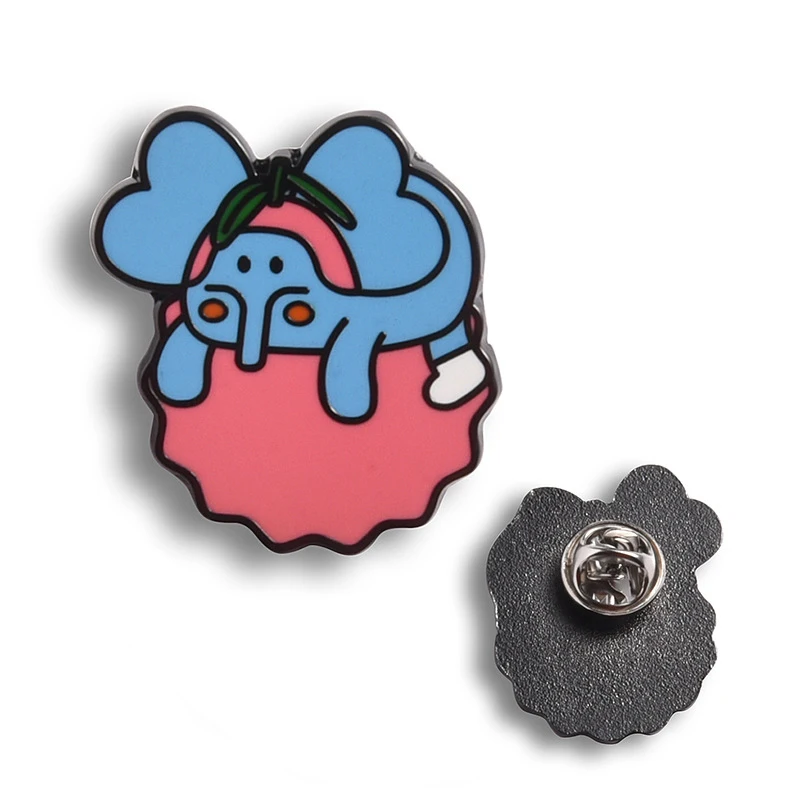 Manufacturers cute elephant sample metal gift hard enamel lapel pin
