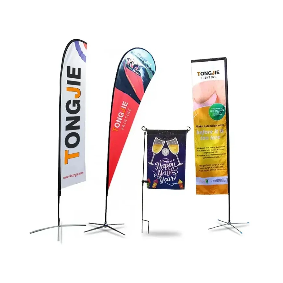 Custom Advertising Outdoor flying banner Teardrop Tear Drop flags Beach Feather Flag