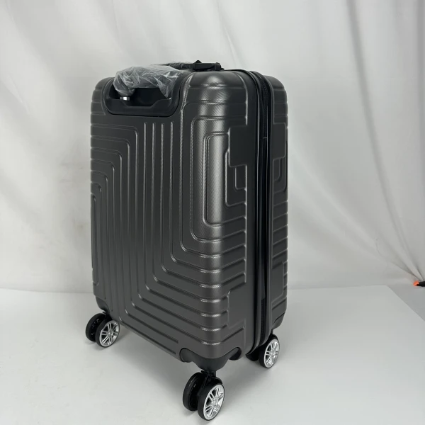 Expandable Luggage Sets with Double Spinner Wheels 3 Piece Hard Shell Suitcase Set for Short Trips and Long Travel Black Color