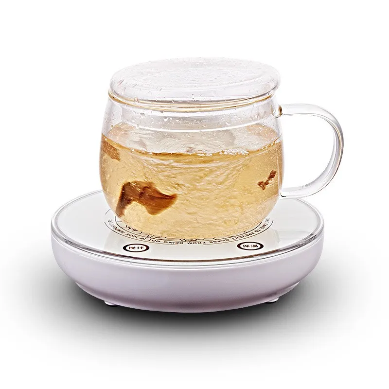 Portable Desktop Intelligent USB Tea Coffee Mug Warmer Cup Stir Thermos Coaster
