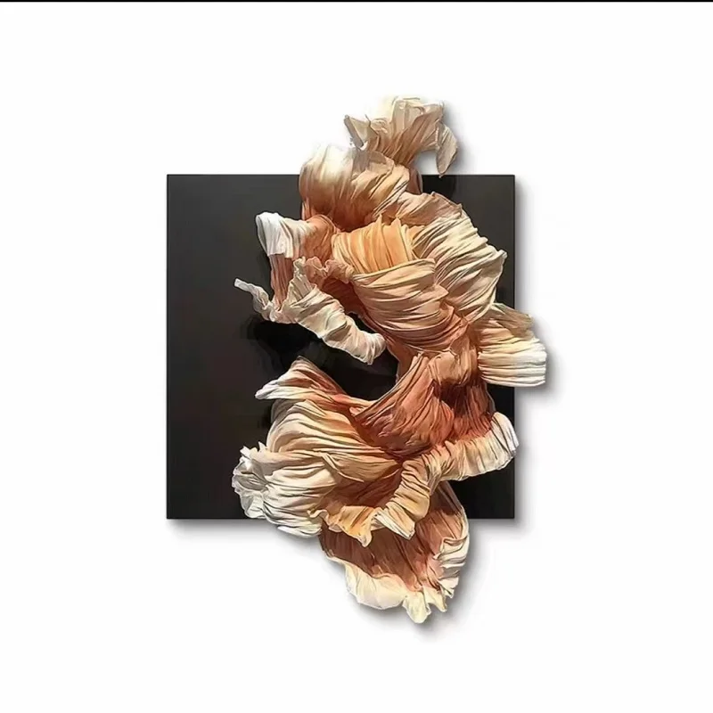 Custom Project Hotel Indoor Decoration Art Large Ornaments Cloth Sculpture Pendant Chandelier Light