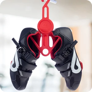 hook hung on wall mounted clasps