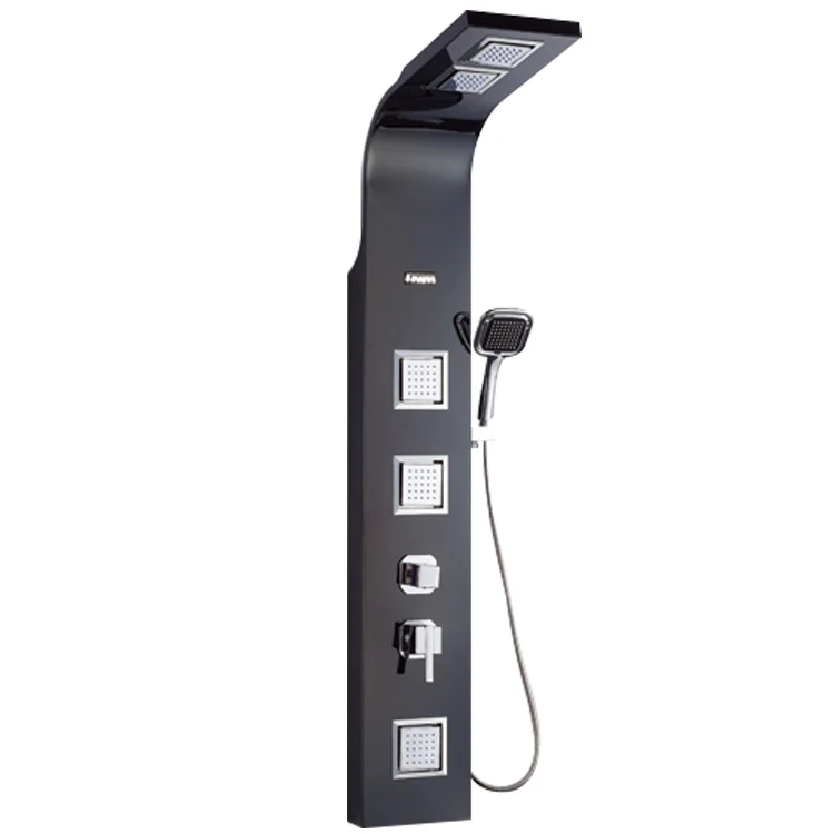 Stainless Steel Multifunction Temperature Waterfall Rain Bathroom Shower Panel