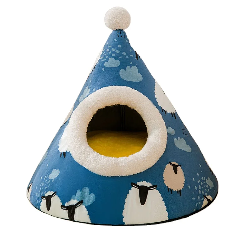 Новый заводской треугольный домик-Юрта, кошачий наполнитель для кошек, закрытый наполнитель для собак, всесезонный Универсальный кошачий наполнитель