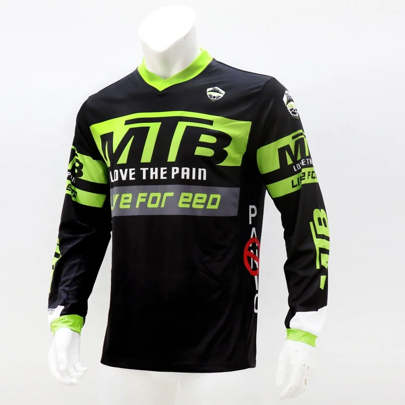 long sleeves  MTB DH MX downhill motocross racing wear motorcycle t shirt custom made motocross jersey