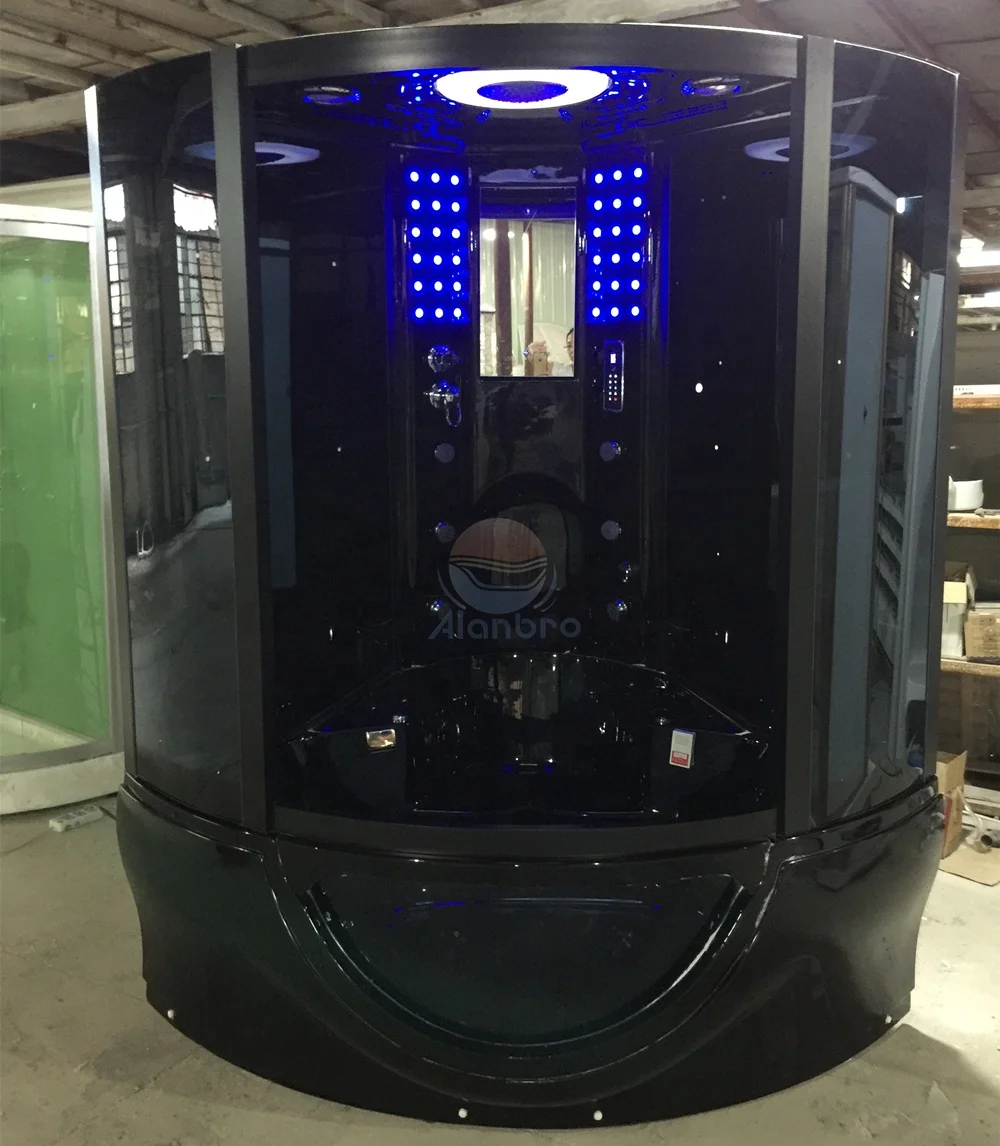 2 человека черный угол стекла ванная комната влажные Паровая душевая Ванна кабина в гостинице для дома