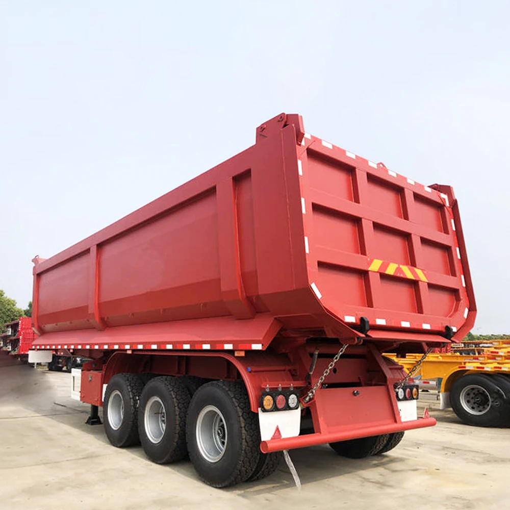 40 Ton 50 Ton 3 axles 4 axles Side Tipper Rear Dumper Semi Trailers Hydraulic Rear End Dump Trailer