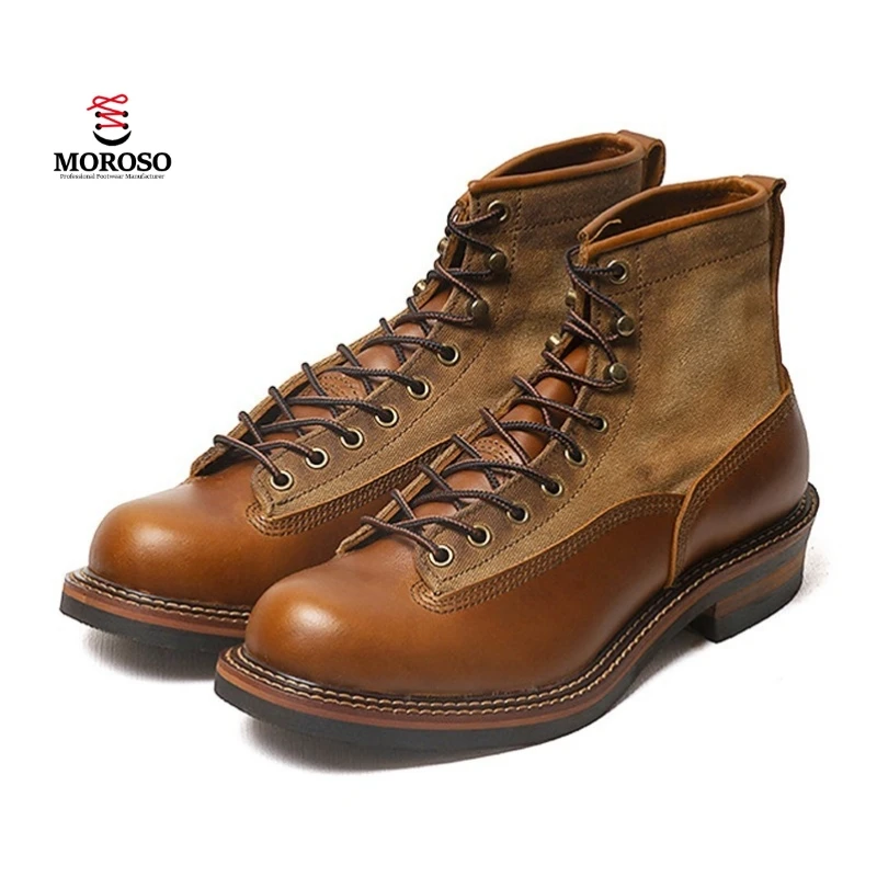 Locomotive wind work boots autumn and winter cattle leather boots boots for men shoes leather