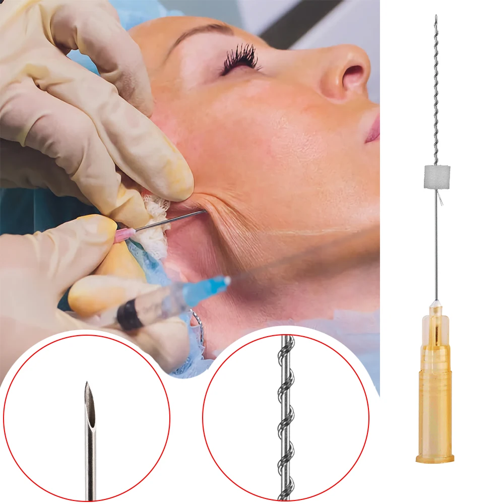 Pdo Plla Pcl Skin Tightening 26g 27g Hilos Tensores Body Lift Face Lifting Double Screw Pdo Thread