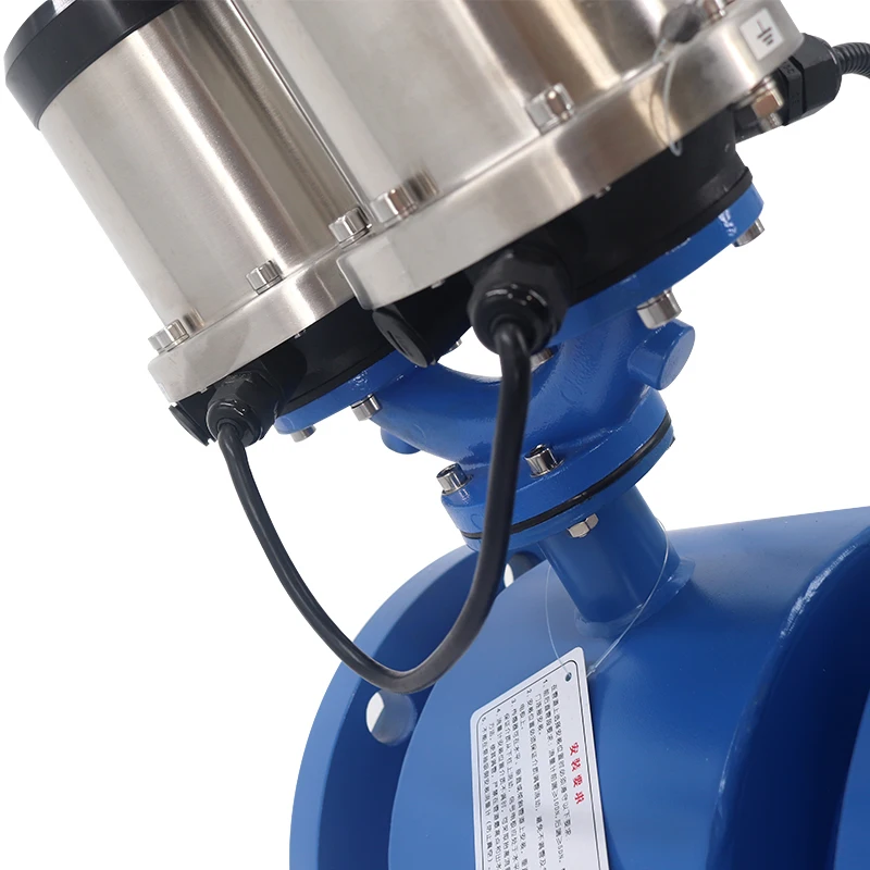 New Pulse Output DN150 Water Meter Sensor Smart Display Battery-powered Electromagnetic Flow Meter