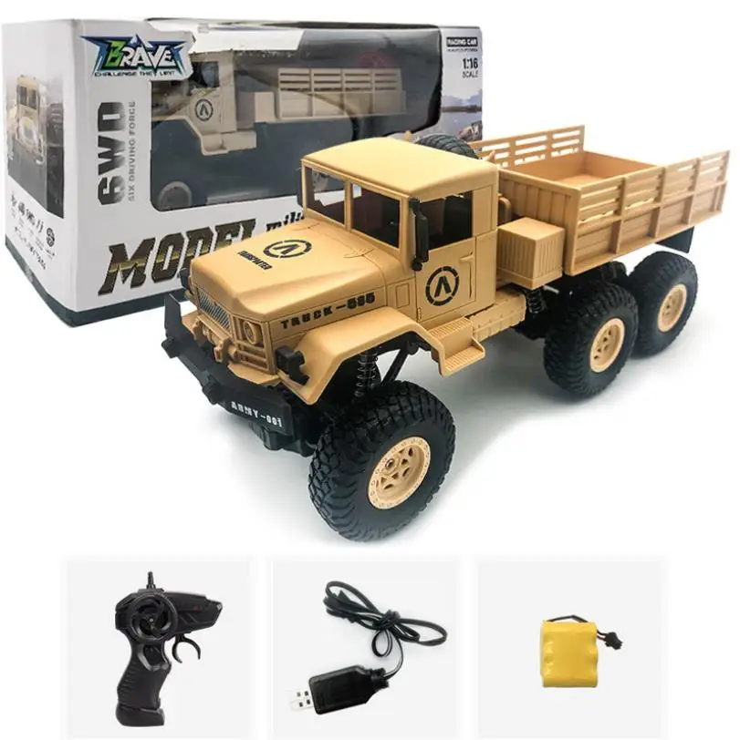 1:18 wireless six-wheel remote control military truck off-road climbing car simulation car model boy toy