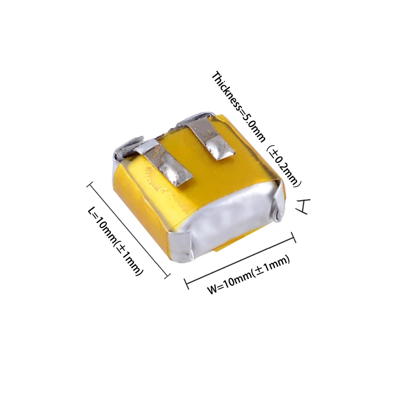 Оптовая продажа, литий-ионный перезаряжаемый литий-полимерный аккумулятор 501010 50 мАч 3,7 в, литий-ионные батареи