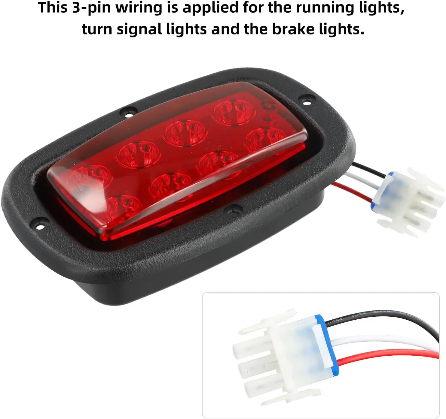 Genek OEM #1017035 комплект светодиодных задних фонарей 12 В задние фонари для гольф-Кара совместимые с клубным автомобилем DS (1982) Yamaha G14/G16/G19/G22 Gas