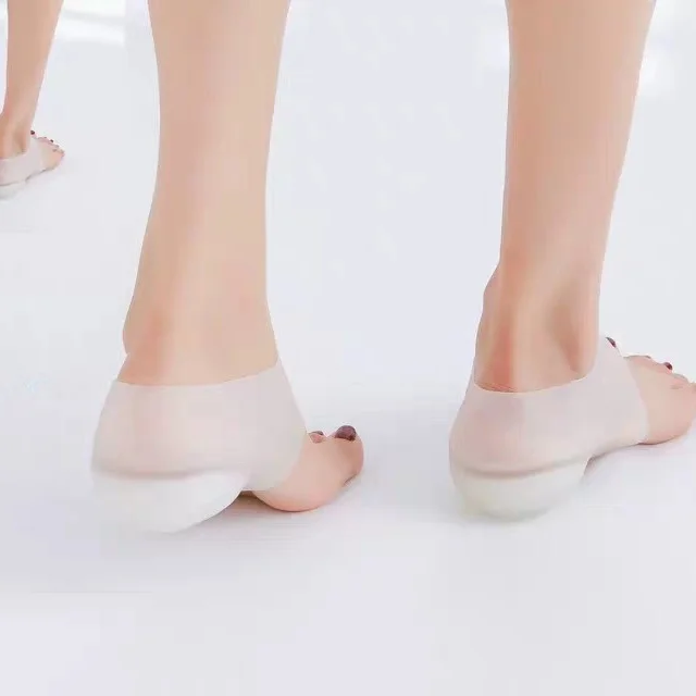 Shoe Insoles Height Increase Insole Invisible Socks Heel Pain Relief Heel Protector Silicone Heel Pad