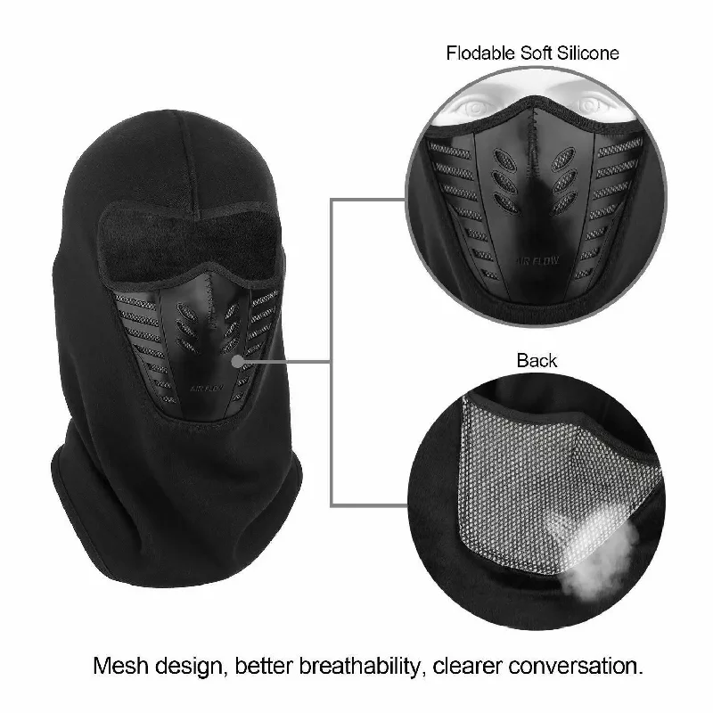 Winter Full Face cover Thermal Face Mask Tough Headwear Fleece Balaclava Ski Mask with Breathable Air Vents