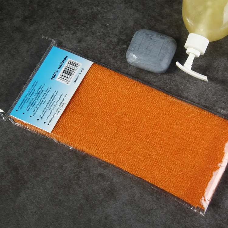Russia Best-Selling Quick-Dry Nylon Towel Exfoliating Body Scrub Cloth Sponge Brush Skin Light Belt Shower Sauna Bath Washcloth