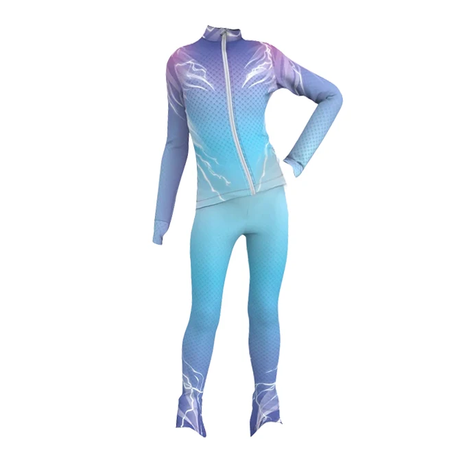 Figure Skating Training Jackets & Pants Sets Girls Skating Trousers Children Ice Skating Training Dance Wear