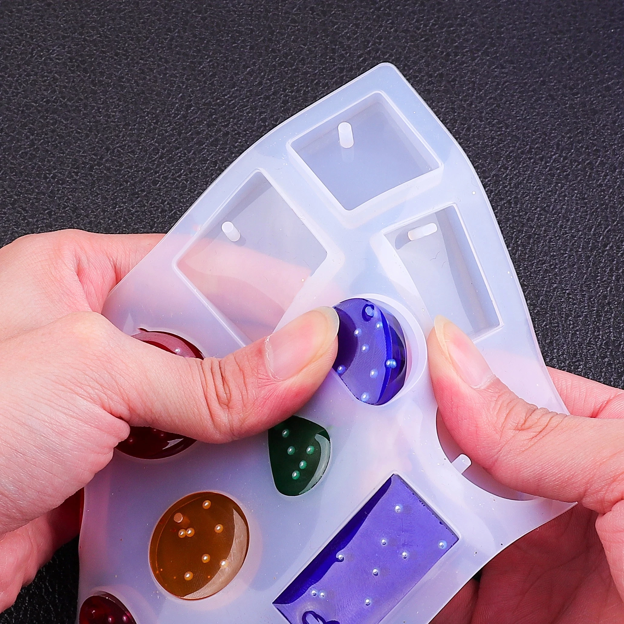 Silicone Casting Mold DIY Pendants Liquid Resin Molds For Clay UV Epoxy Resin Necklace Earrings Jewelry Making Handmade Tools