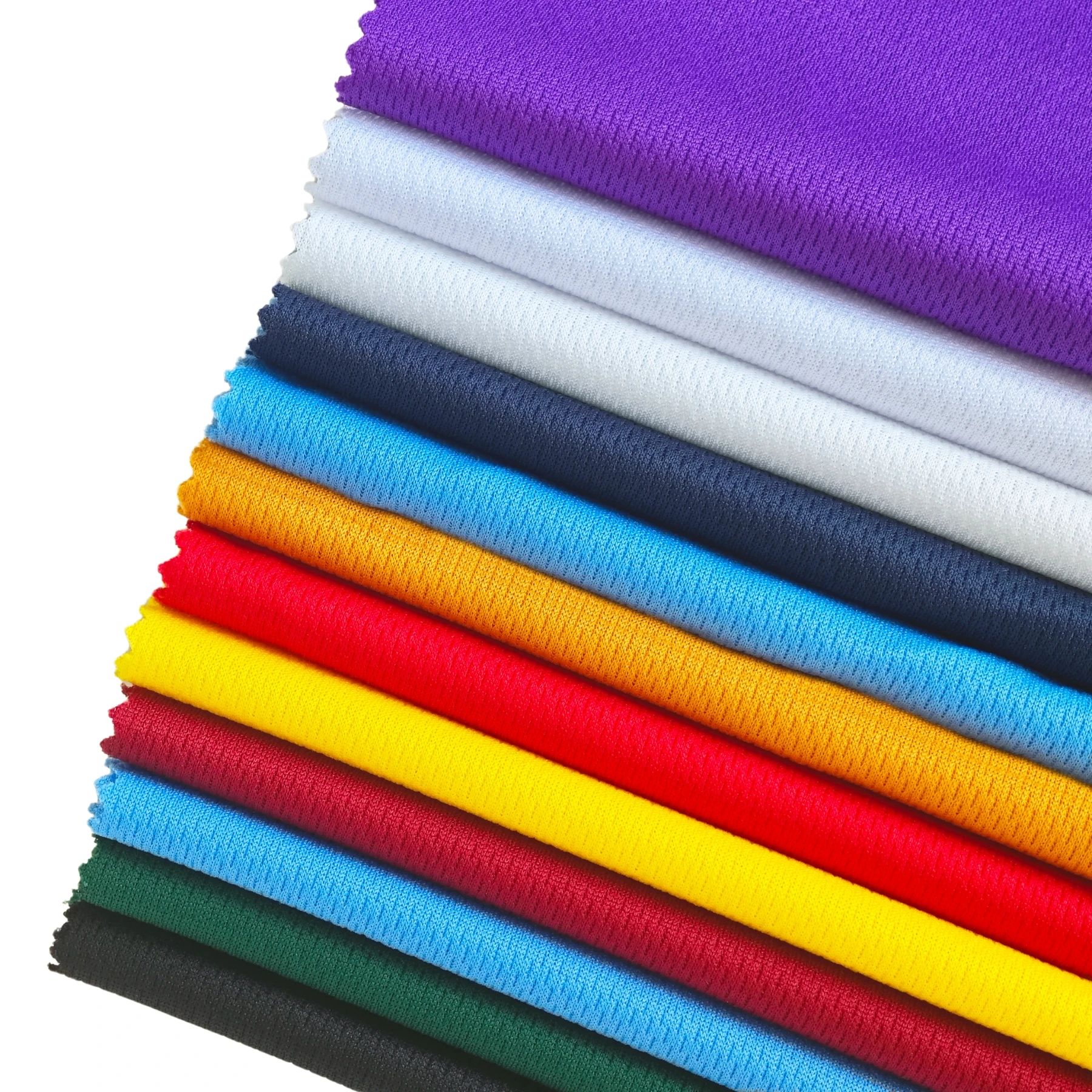 Perspiration Resistant Dry Fit Wicking 100% Polyester Low Stretch Bird Eye Close Mesh Fabric For Sportswear