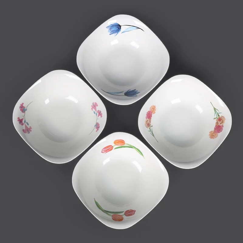 Hot Sale Simple Style Ceramic Soup Plates Cheap Porcelain Plate Serving Deep Plate For Kitchen Restaurant and Wedding